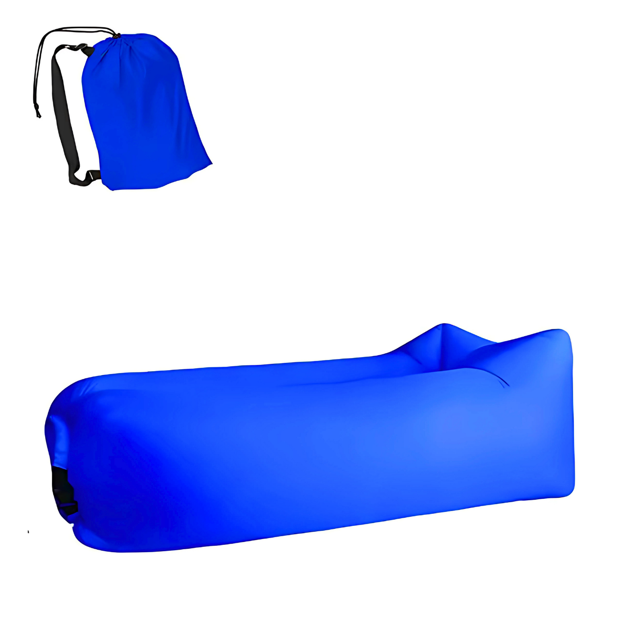 Лежак надувной Lamzac X-2 MAX двухслойный 200х90х70 см до 200 кг Синий (TM001276) - фото 1