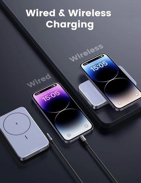 Повербанк магнитный UGREEN PB206 Magnetic Magsafe 10 000 mAh 20W USB-C с подставкой (26389456) - фото 8 Повербанк магнитный UGREEN PB206 Magnetic Magsafe 10 000 mAh 20W USB-C с подставкой (26389456) - фото 8