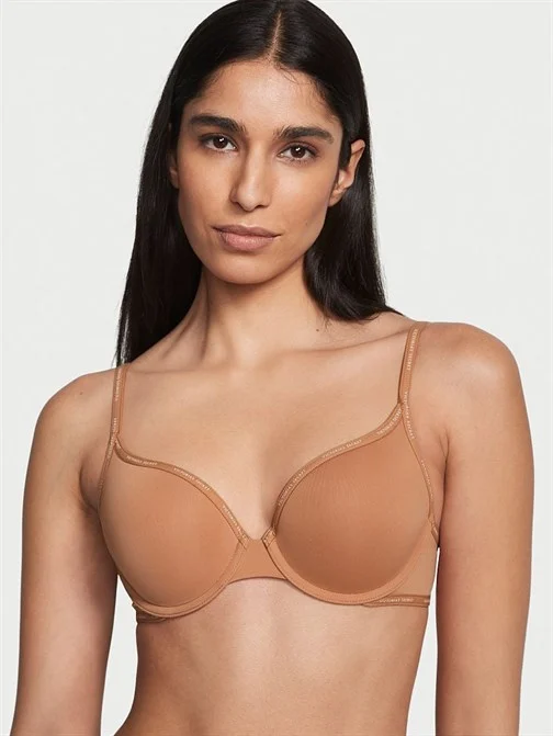 Бюстгальтер без пуш ап Victoria's Secret Lightly Lined Demi Bra 80C Бежевий (20225963)