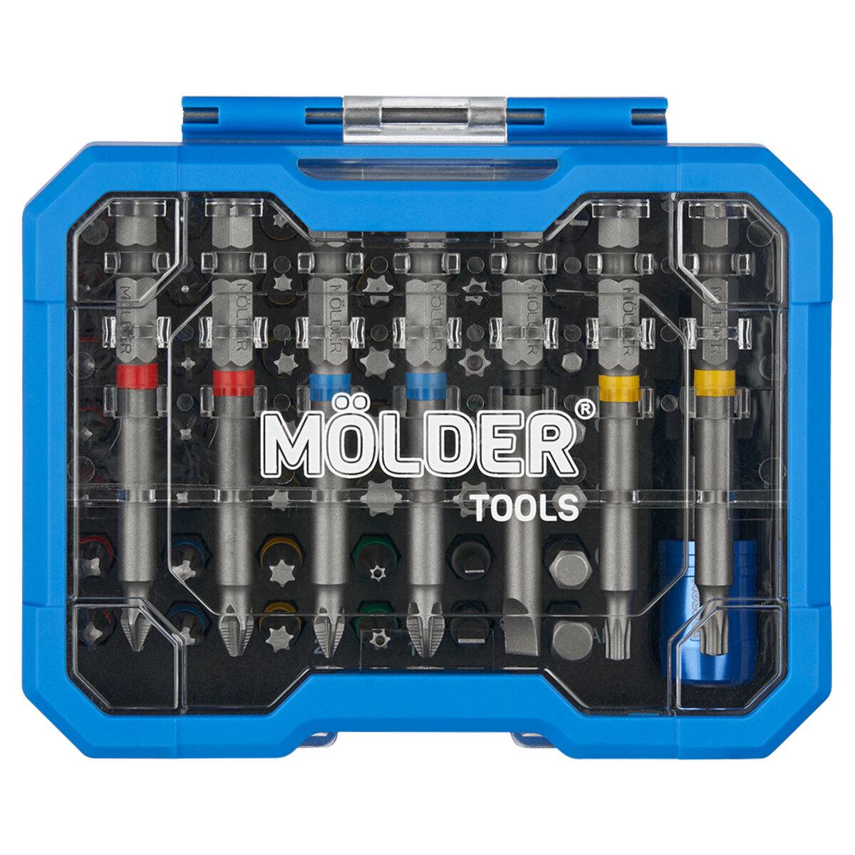 Набор бит Molder с держателем магнитным 75 мм 25 мм 50шт Разноцветный Набор бит Molder с держателем магнитным 75 мм 25 мм 50шт Разноцветный