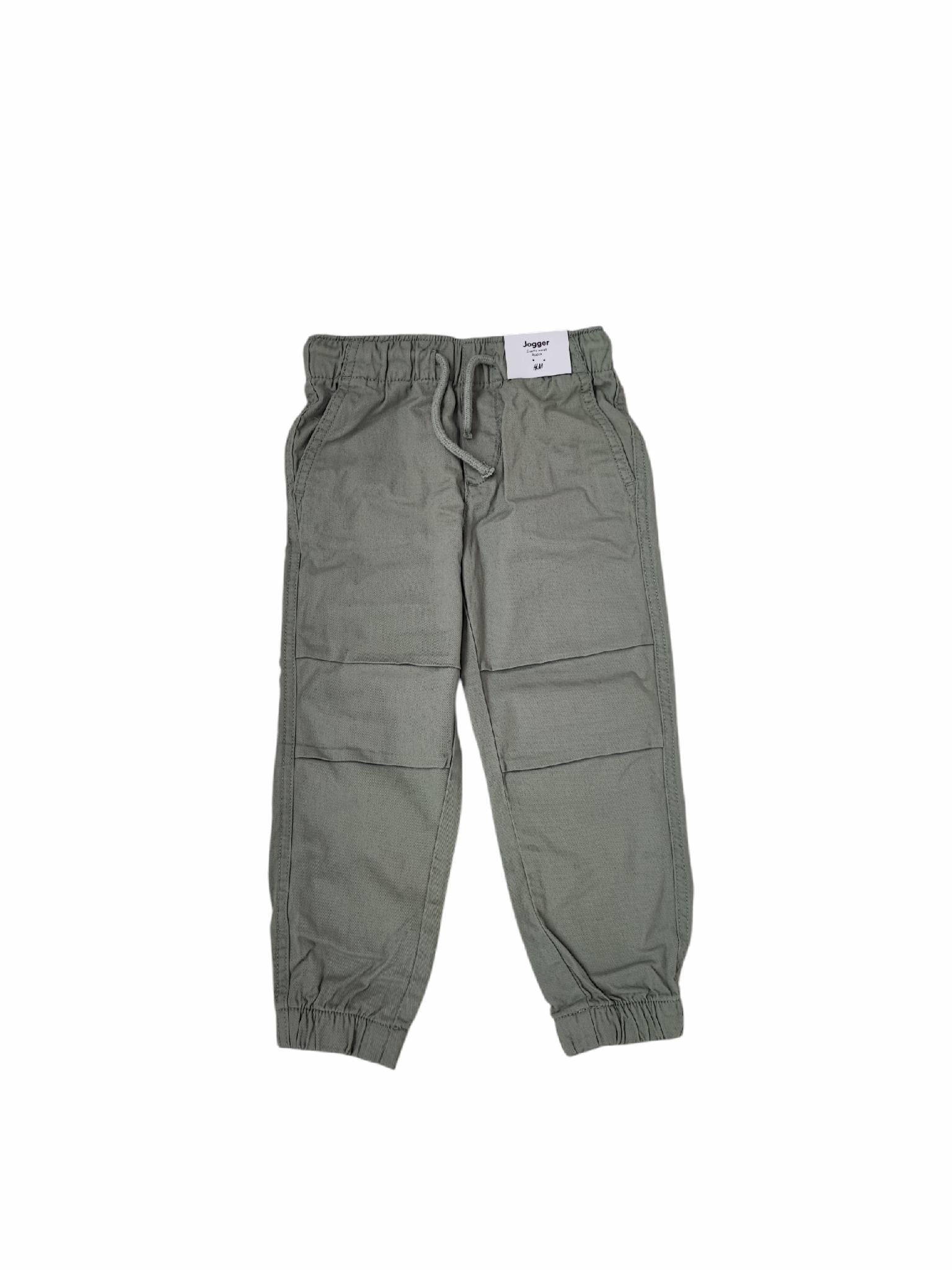 Джогери дитячі для хлопчика H&M 98 см Оливковий (25122211B3)