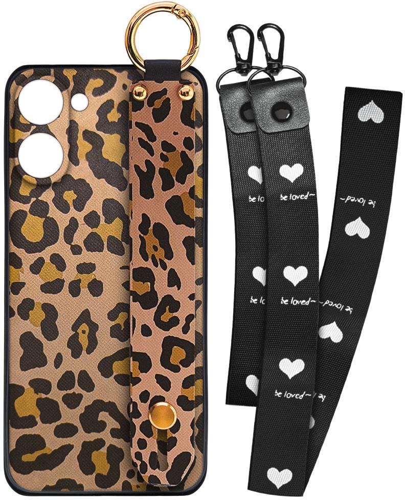 Чехол SHLab Realme C33 Leopard + два ремешка с карабином (31928)