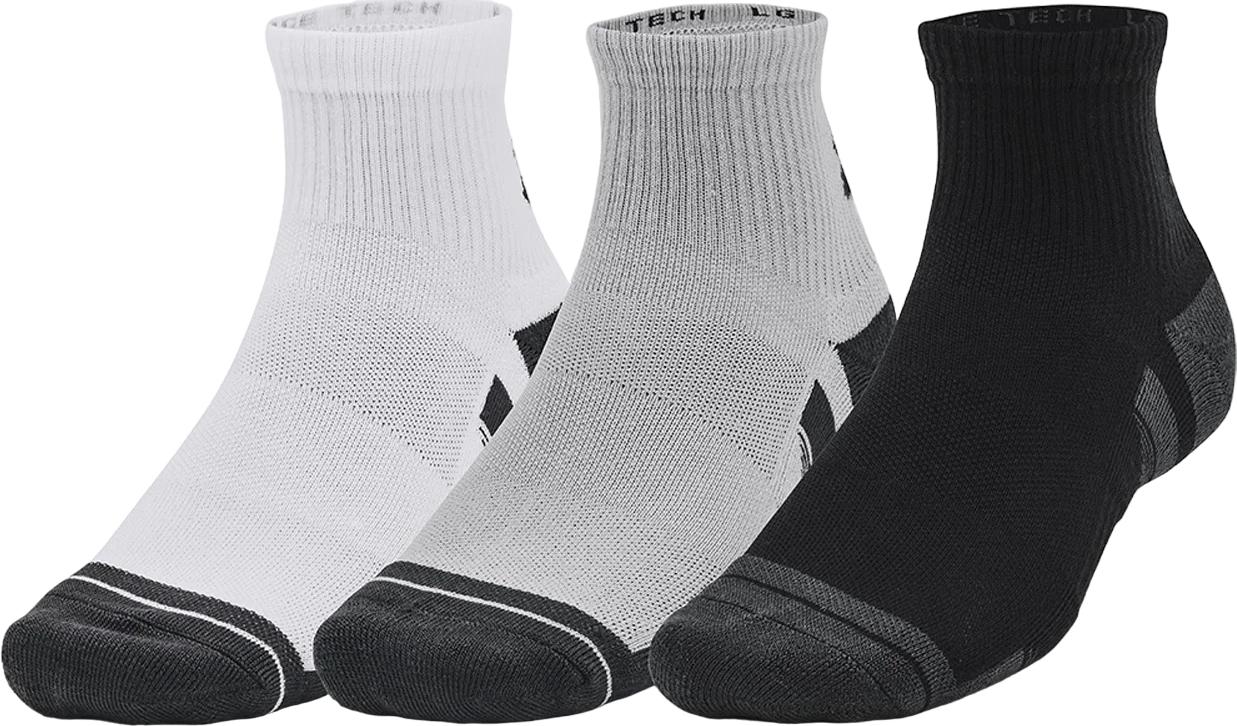 Носки Under Armour PERFORMANCE TECH 3PK QTR 3 пары XL Бело-серо-черный (1379510-011)