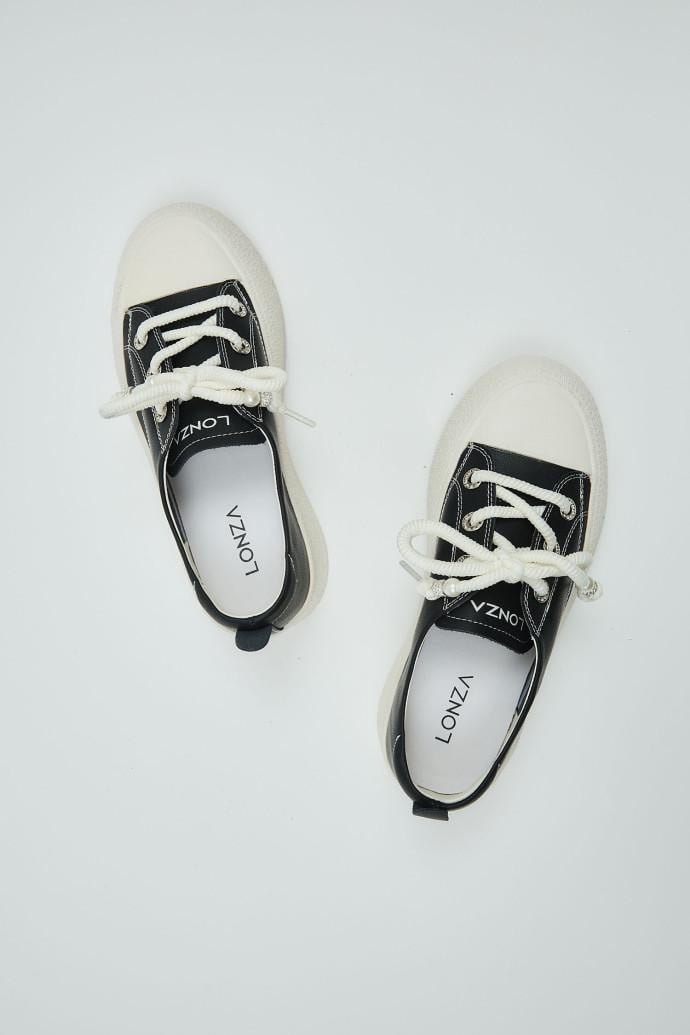 Кеди жіночі LONZA шкіряні р. 37 Чорний (198765) - фото 2