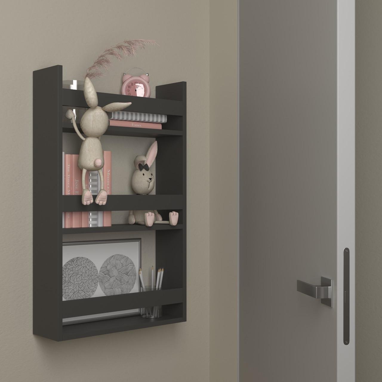 Полка навесная детская из ДСП Антрацитовый (DP-4A) - фото 1 Полка навесная детская из ДСП Антрацитовый (DP-4A) - фото 1