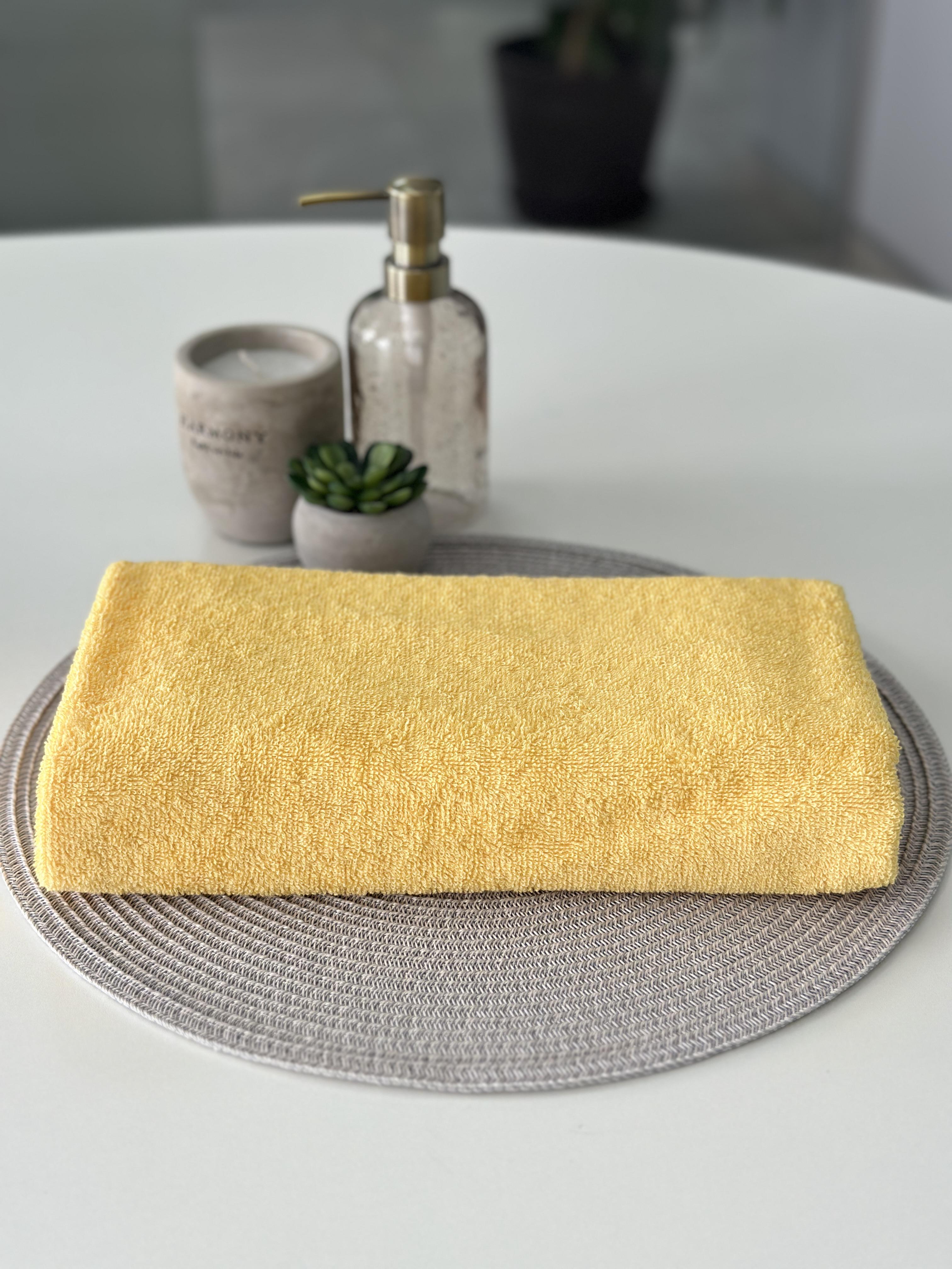 Рушник 70х140 см бавовна 400 г/м2 Жовтий (14163610)