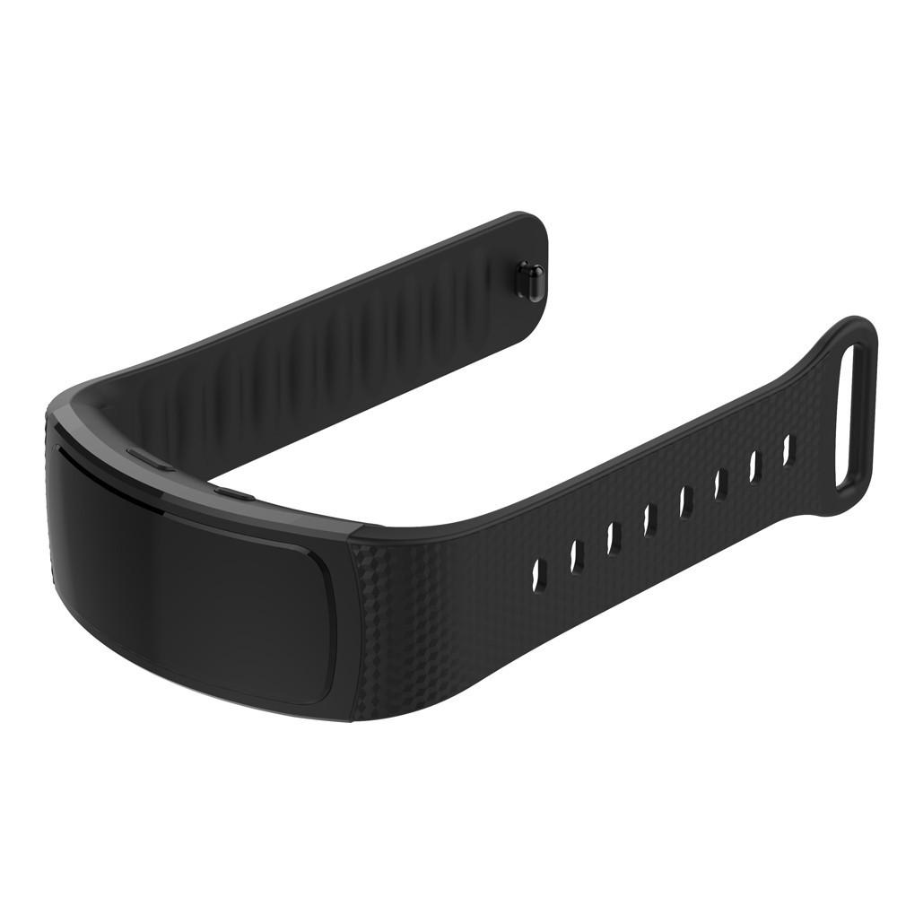 Силиконовый ремешок для фитнес браслета Samsung Gear Fit 2/Fit 2 Pro SM-R360/R365 Black S (1000170345) - фото 4