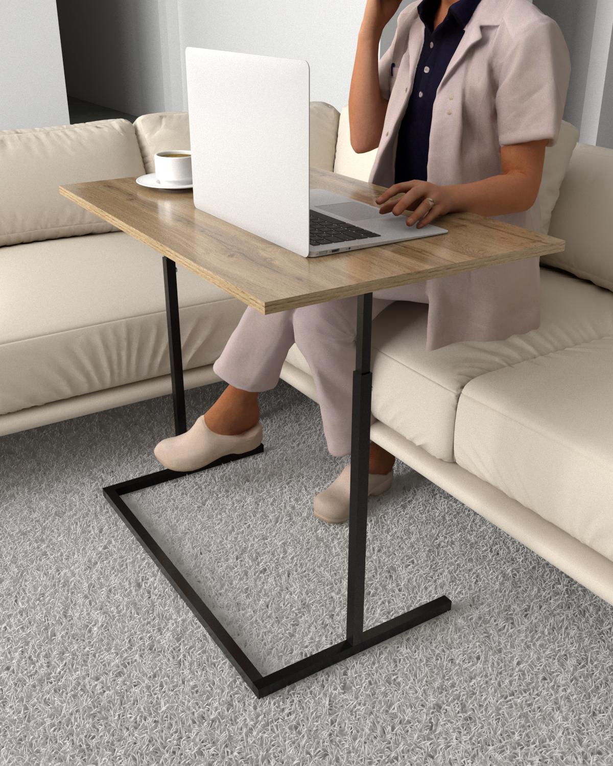 Стол приставной с регулировкой высоты EcoLoft Флекс DSP-1386-1 в стиле лофт Дуб Аппалачи (32180437)