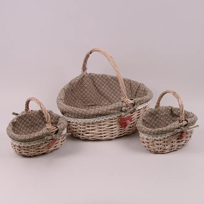 Корзина с тканью Flora комплект 3 шт. (5159)