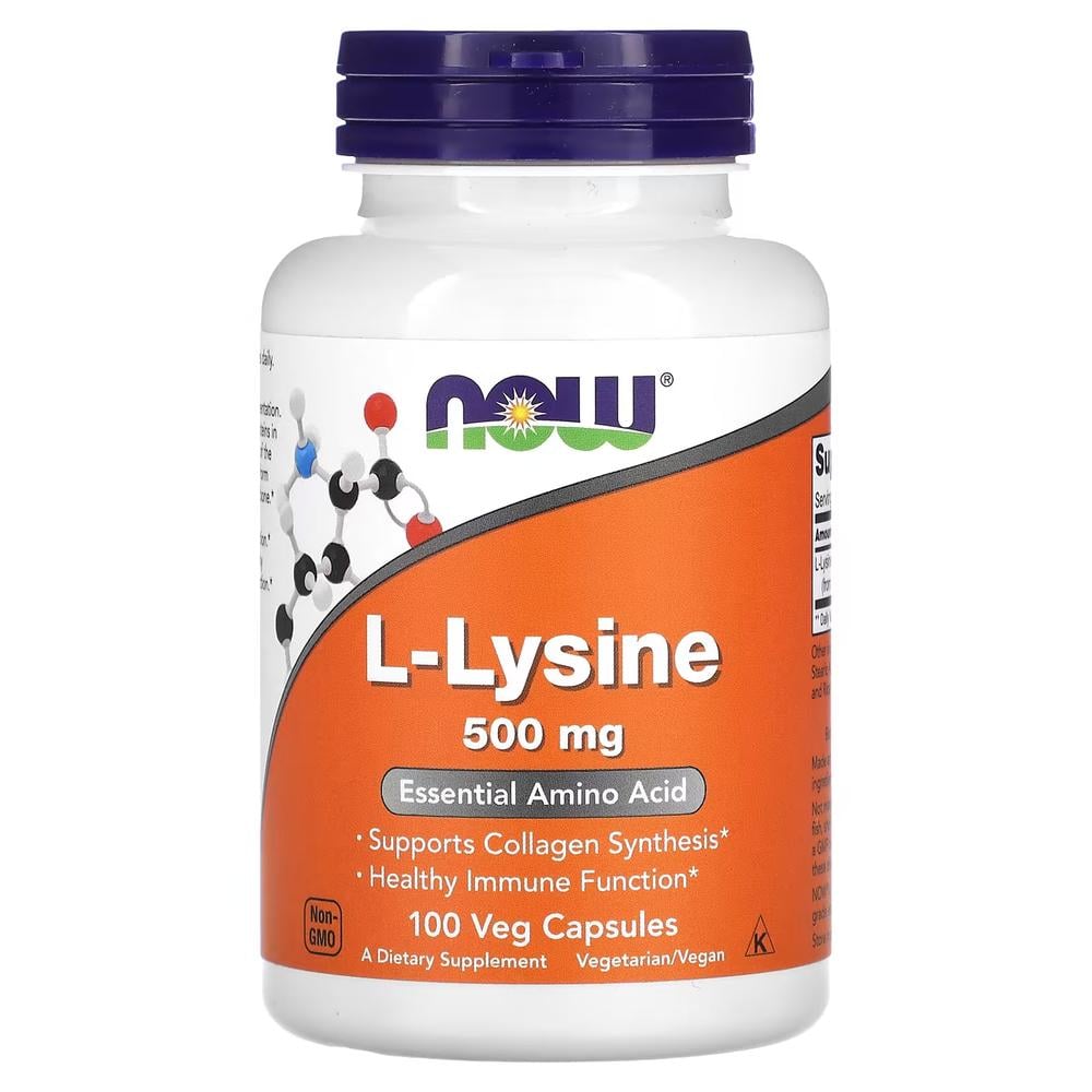 Лизин L NOW Foods L-Lysine 500 mg 100 капс.