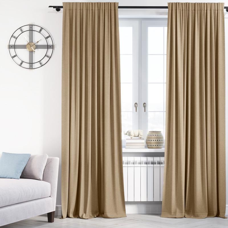 Комплект штор Lux Portiery CALIFORNIA мікровелюр подвійний 250x280 см 2 шт. Пісочний (MD 1470) - фото 1 Комплект штор Lux Portiery CALIFORNIA мікровелюр подвійний 250x280 см 2 шт. Пісочний (MD 1470) - фото 1