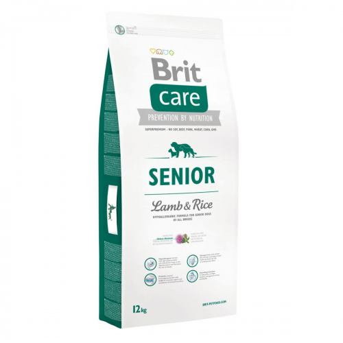 Сухой корм для пожилых собак всех пород Brit Care Senior с ягненком и рисом 12 кг