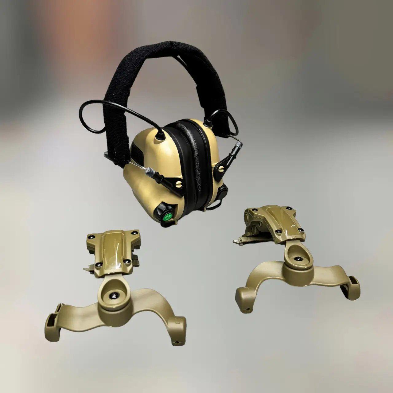 Наушники активные Earmor M31 Mod3 HD-ACC-08 с креплением на шлем с адаптером чебурашка на рельсе ARC Койот (243810-244391)