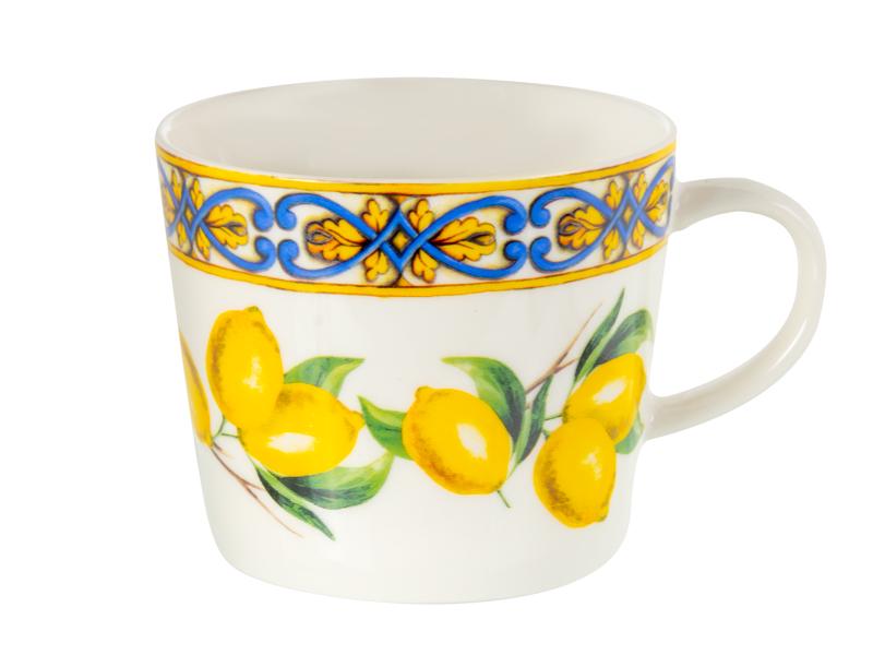 Набір на 2 персони чайних чашок Lefard Сицилійський лимон порцелянових з блюдцем 220 мл (922-093) - фото 3 Набір на 2 персони чайних чашок Lefard Сицилійський лимон порцелянових з блюдцем 220 мл (922-093) - фото 3