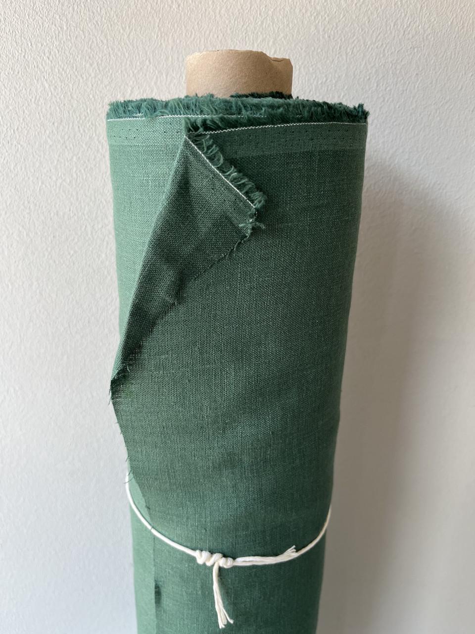 Ткань LINEN PLUS 100% лен 150 см 534 Зеленый