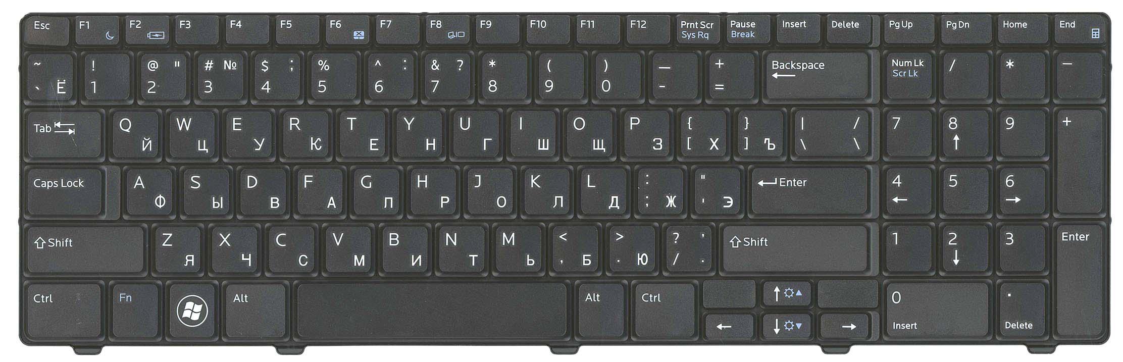 Клавиатура для ноутбука Dell Vostro 3700 Black