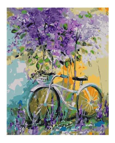 Картина по номерам Strateg Премиум Натюрморт с велосипедом 40х50 (VA-0826)