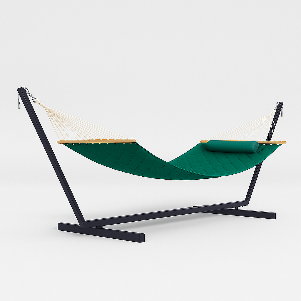 Гамак двомісний WCG SOFT з планками XXL 200x140 см Смарагдовий (2675286798) - фото 1 Гамак двомісний WCG SOFT з планками XXL 200x140 см Смарагдовий (2675286798) - фото 1