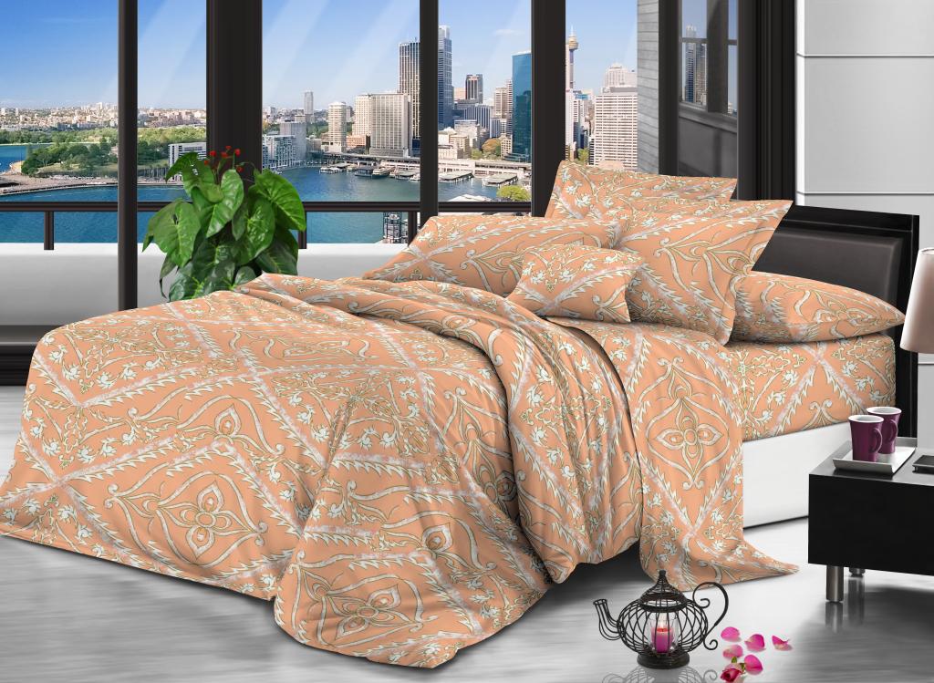Комплект постельного белья Zastelli 16485 жатка семейный 2х145х210 см Оранжевый (13573)