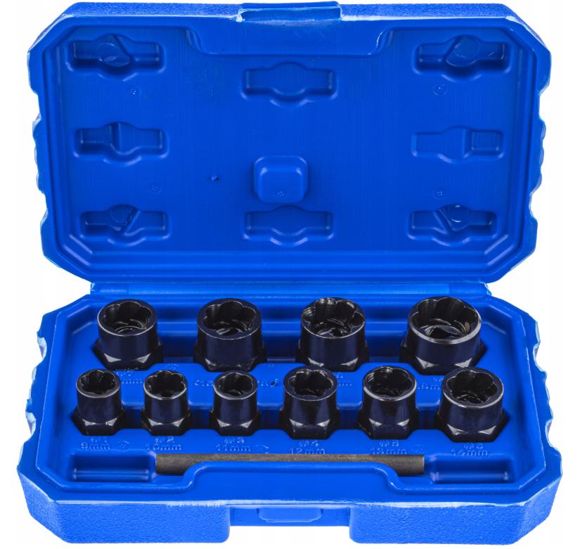 Набір головок Vorfal для пошкоджених гвинтів 11 шт. (17309347756) Набір головок Vorfal для пошкоджених гвинтів 11 шт. (17309347756)