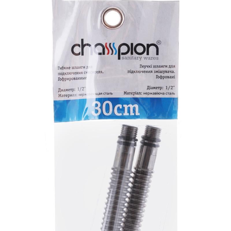 Шланг для подключения смесителя Champion ZX0169 30 см M10x1/2" ЗВ (80898)