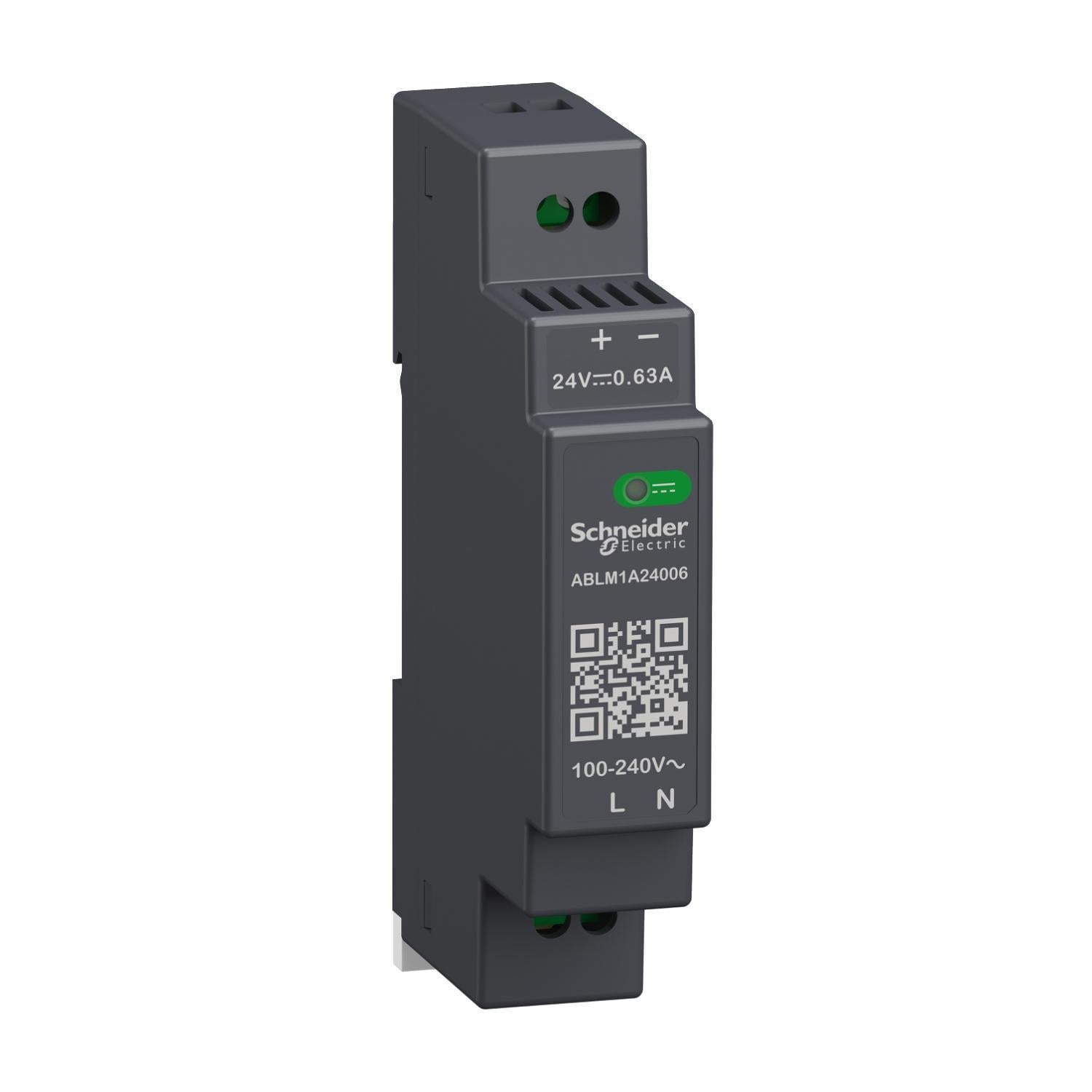 Блок питания на DIN-рейке Schneider Electric Modicon Power Supply 15 Вт 0,6A 24 В (ABLM1A24006)