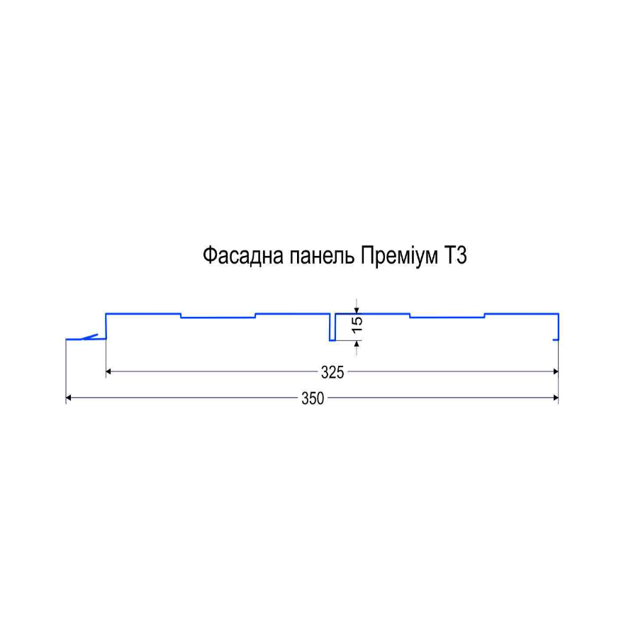 Сайдинг фасадний металевий ПРЕМІУМ Т-3 350х2000 мм Золотий дуб (370373841) - фото 2