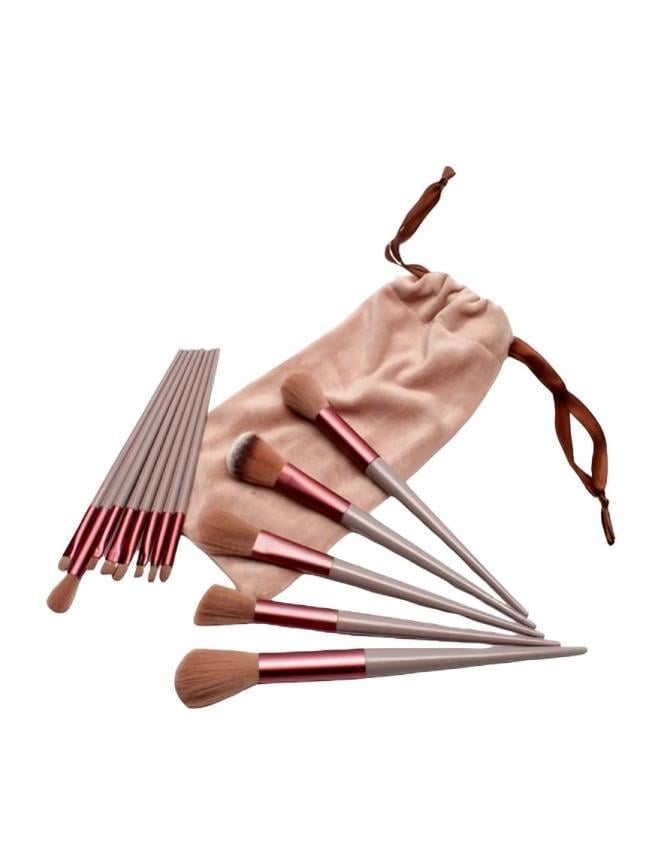 Набор кистей для макияжа 13 шт. в чехле Красный (14505183)