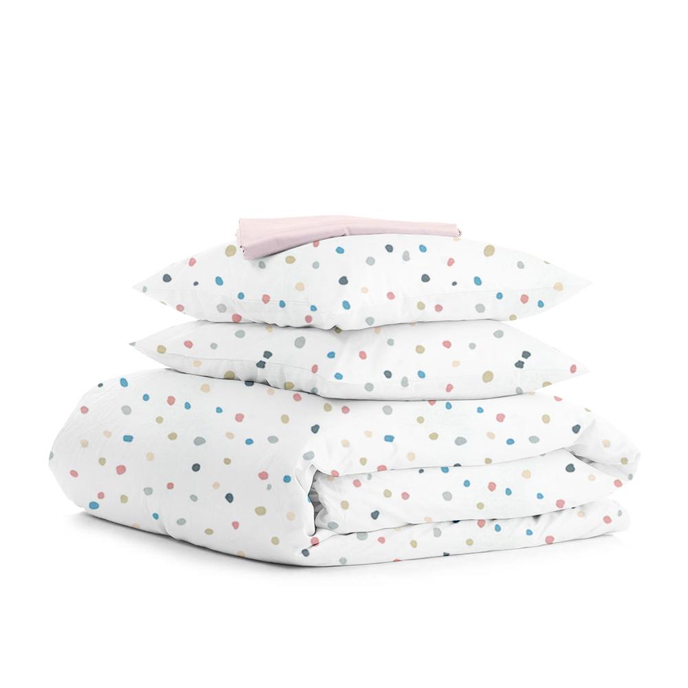 Комплект євро постільної білизни Cosas Color Blots Rose 200х220 см (4822052063897)