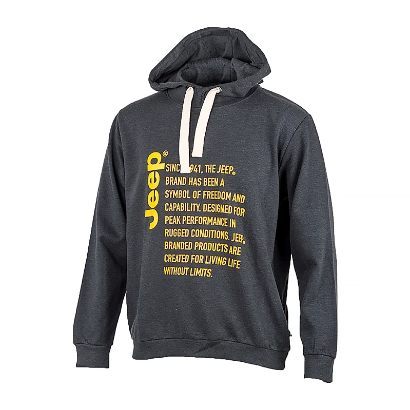 Худі чоловіче JEEP HOODED SWEATSHIRT Since 1941 2XL Сірий (O102569-J867 2XL) - фото 1