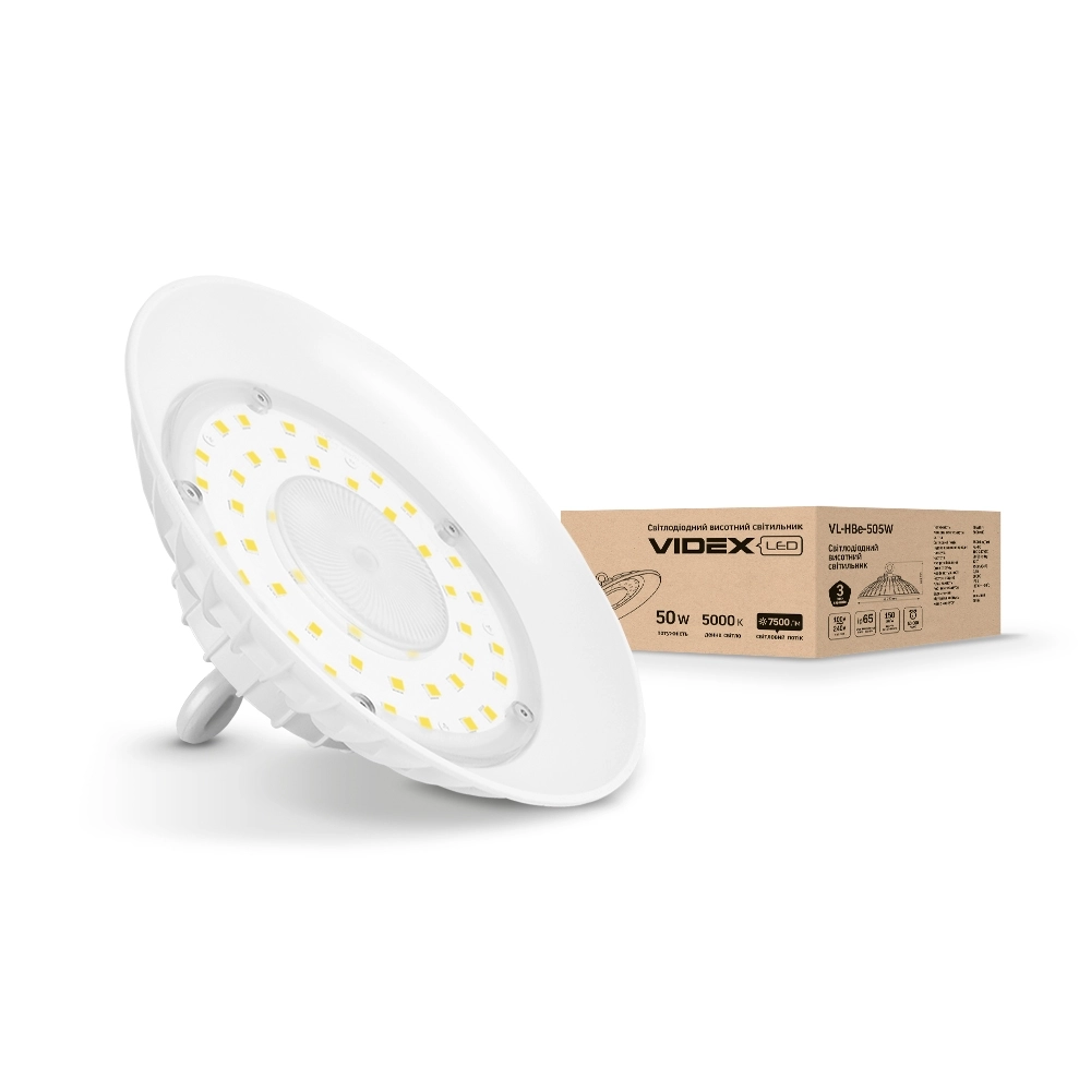 Свiтильник LED підвісний ХайБей Videx 50W 5000K (VL-HBe-505W)