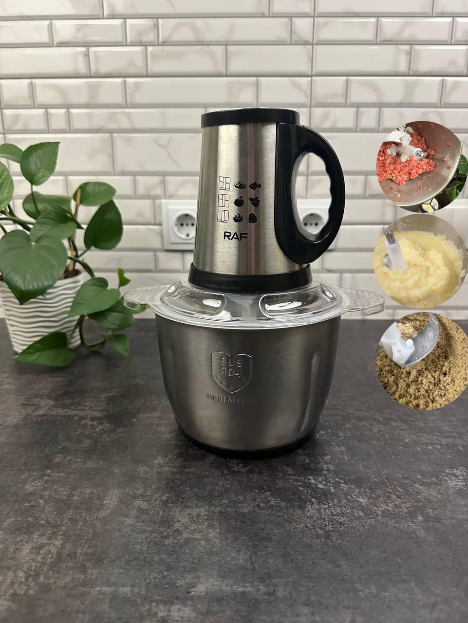 Подрібнювач RAF з металевою чашею 3 л 1000 Вт (R-7032) - фото 8 Подрібнювач RAF з металевою чашею 3 л 1000 Вт (R-7032) - фото 8