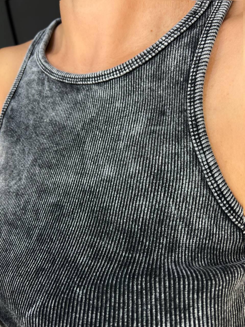 Платье женское MMC 240030 длинное в рубчик OS Черный (26938687) - фото 4