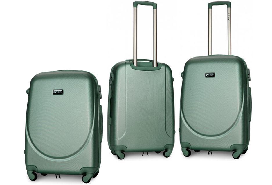 Валіза пластикова Fly 310 M на 4 колесах Зелений (CEKRBFL310MS4ZEL) - фото 4