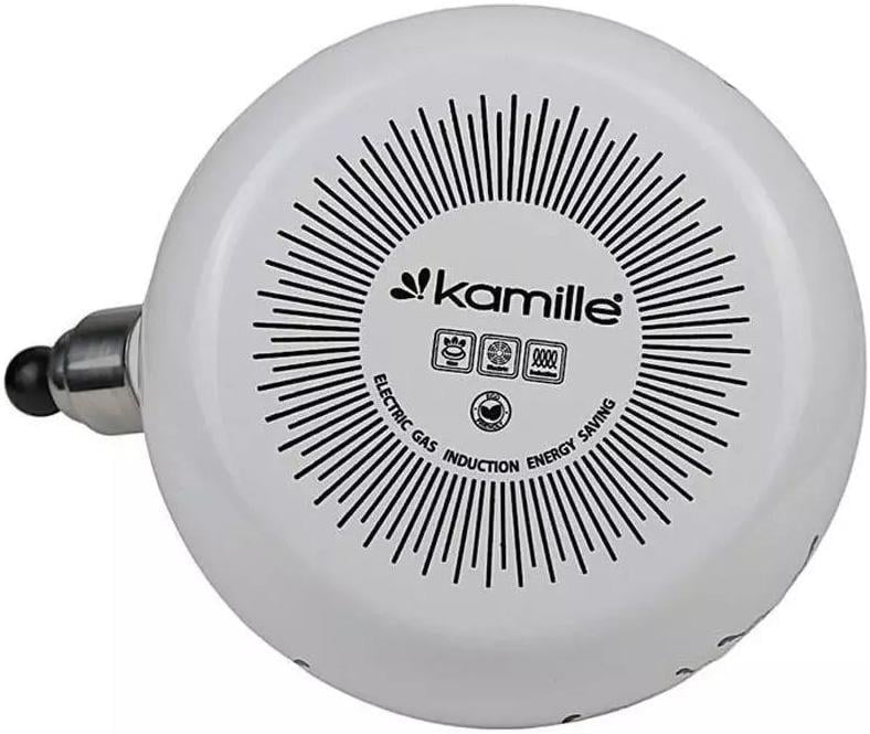 Чайник эмалированный Kamille Бабочки со свистком 2,5 л - фото 4