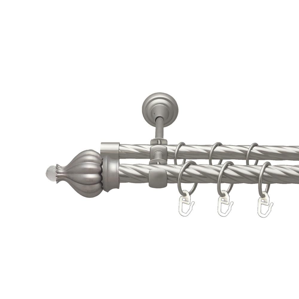 Карниз для штор Orvit Таджа-Кристалл двухрядный скрученный 160 см Сатин (00-00023142)