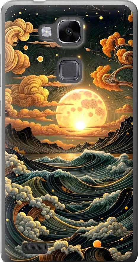 Чехол на Huawei Ascend Mate 7 Арт волны (6332u-140-42517)