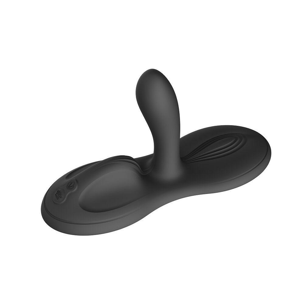 Вибратор-смарт для клитора с влагалищным отростком Zalo Flora Smart Vibrating Pad 12,7 см Черный (52745)