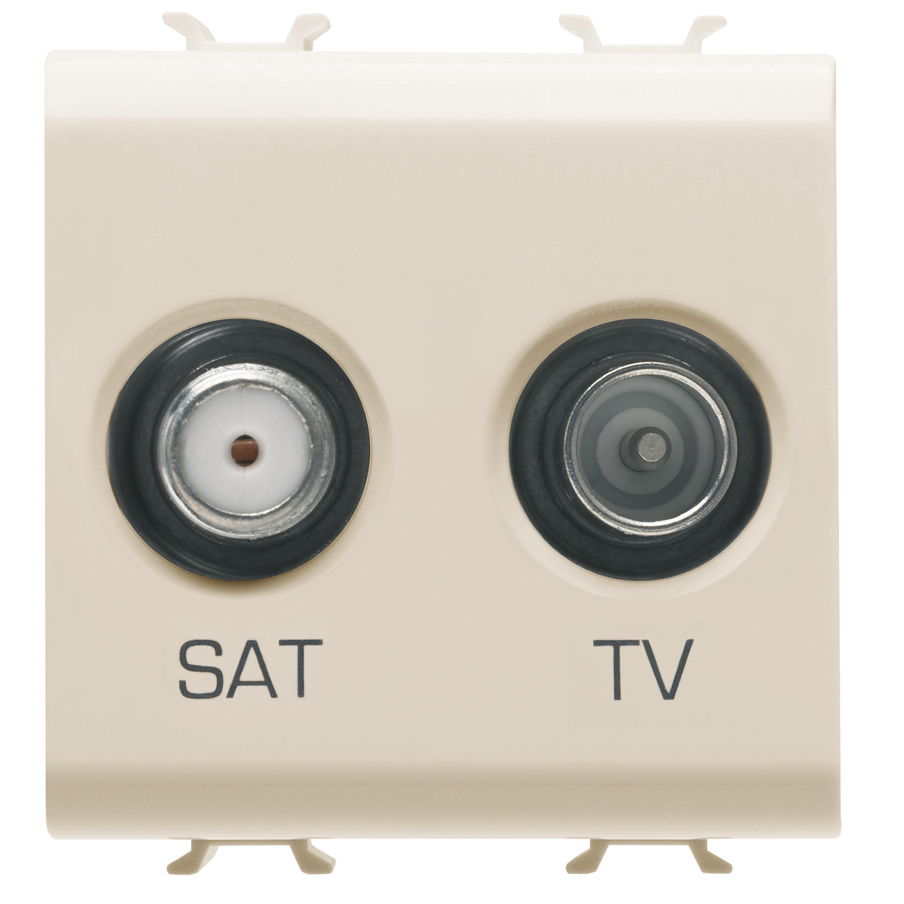 Розетка TV+SAT конечная Gewiss Chorusmart Слоновая кость (GW11383)
