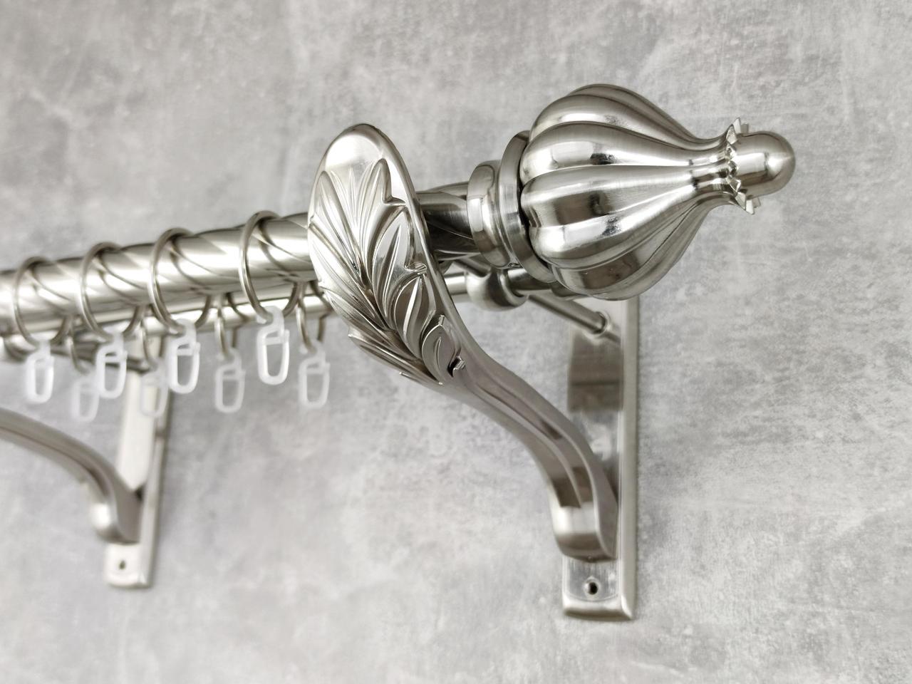 Карниз MStyle металлический для штор двухрядный Таджа 25/19 мм крученый 240 см Сталь (5019762)