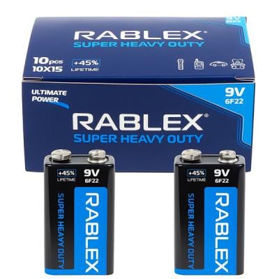 Батарейки Rablex 9V PP3 6LR61 Крона 10 шт.