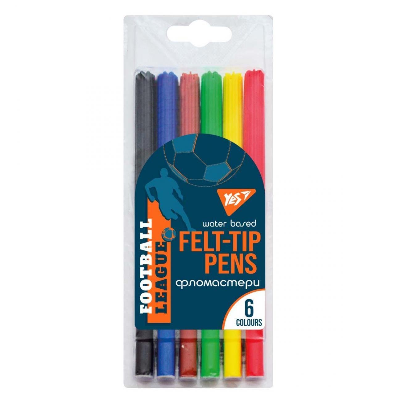 Фломастери Yes Football 6 кольорів (MTT-198844) Фломастери Yes Football 6 кольорів (MTT-198844)