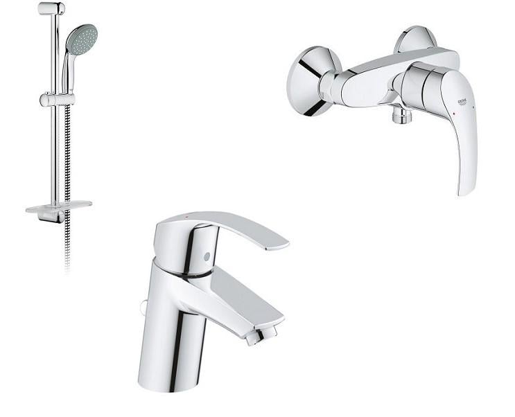Набір змішувачів для ванни Grohe EUROSMART 123244 S Хром (72004)