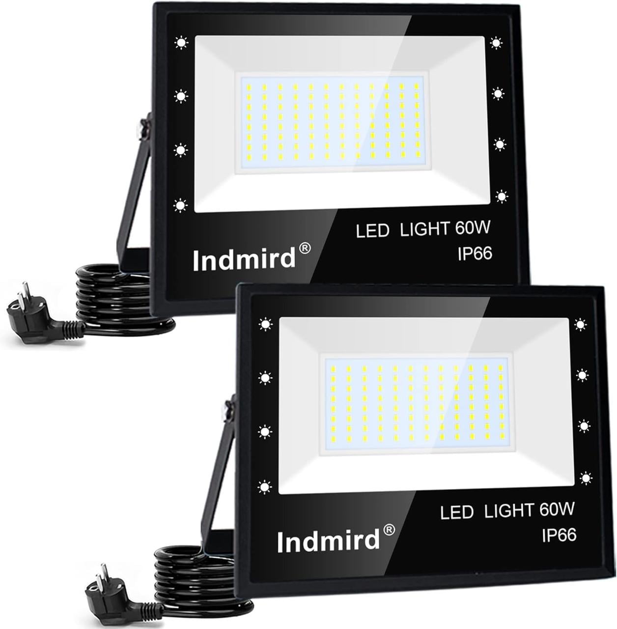 Прожектор LED Indmird 60W 6000LM внешний IP66 2 шт.