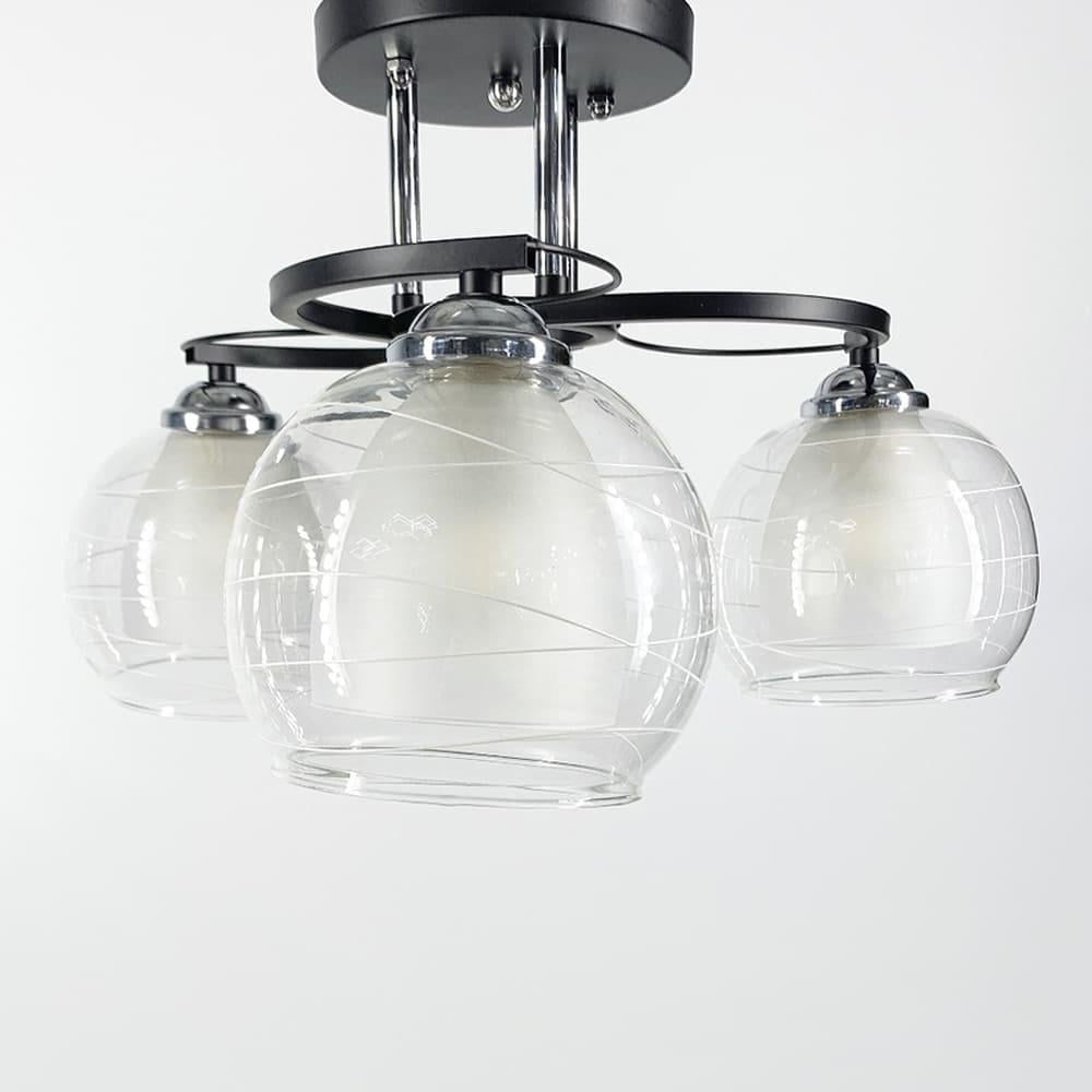 Люстра потолочная Light House LNF-17523/3С BK с двойным плафоном Черный