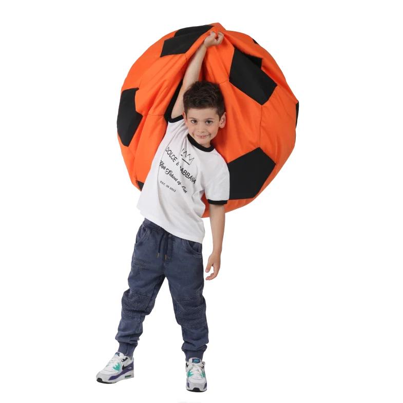 Крісло мішок 70х70 см Помаранчевий з чорним (31242-Нов) - фото 2 Крісло мішок 70х70 см Помаранчевий з чорним (31242-Нов) - фото 2