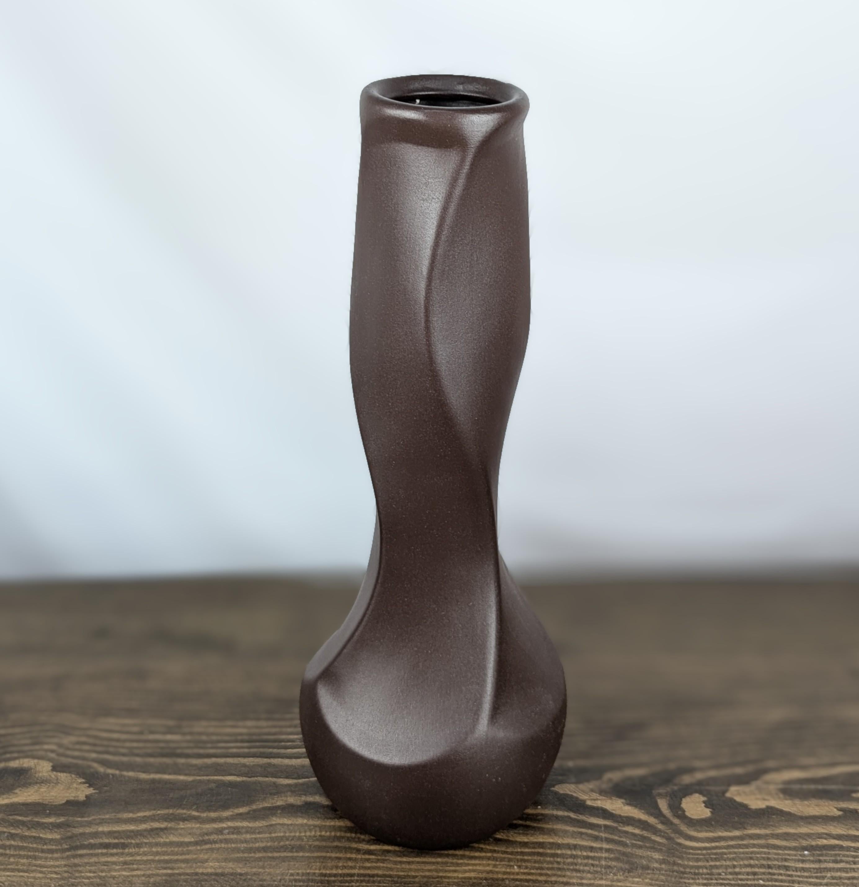 Ваза Nana Ceramics Самбука муар 42 см Шоколадный