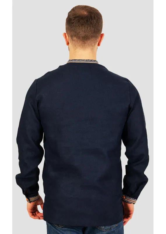 Вышиванка мужская р. 56 Темно-синий (509) - фото 5 Вышиванка мужская р. 56 Темно-синий (509) - фото 5