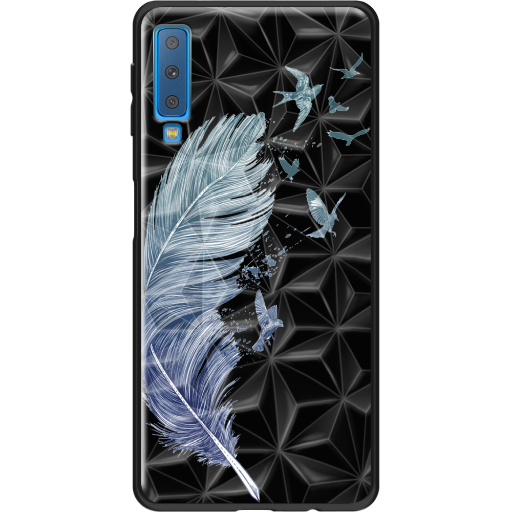 Чохол Boxface Samsung A750 Galaxy A7 2018 Feather Чорний силікон із призмою(35481-cc38-37864)
