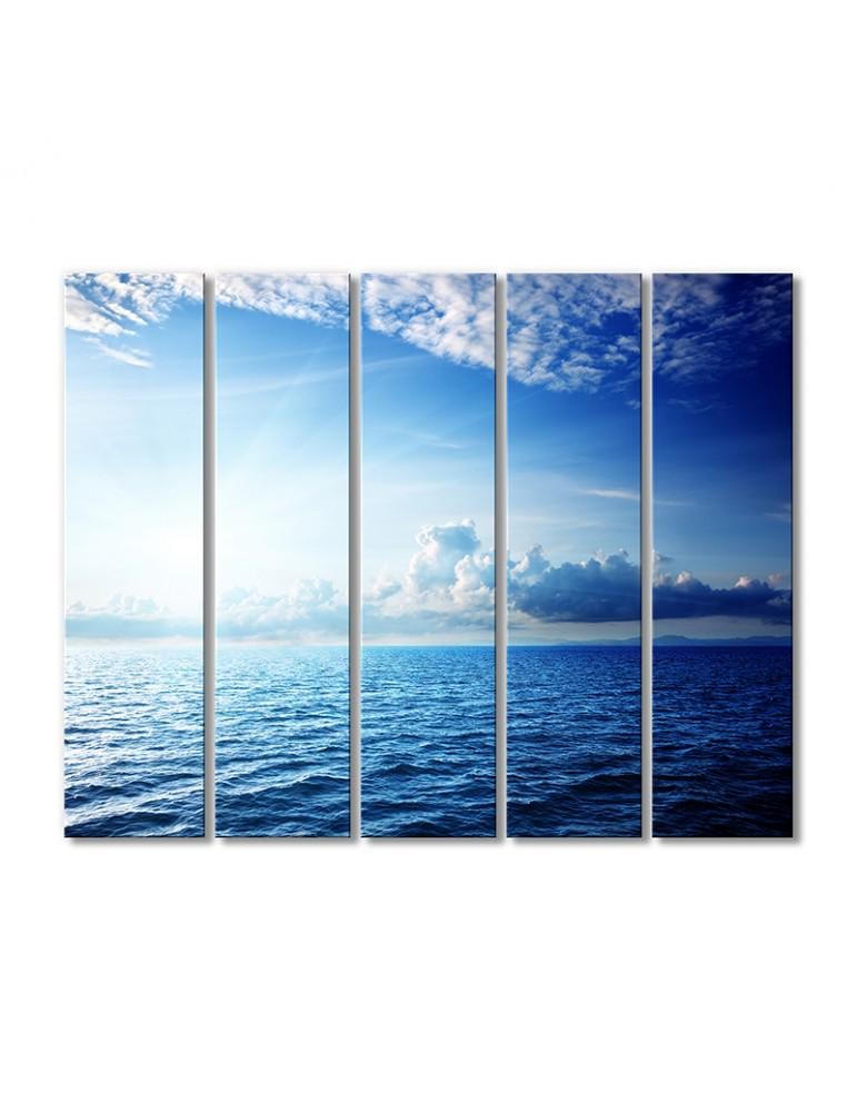 Картина модульная Солнечное сияние над морскими широтами 5 модулей 120x180 см (214640More006)